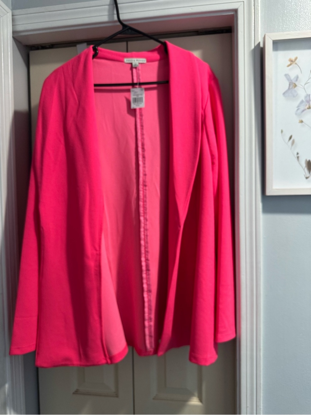 Hot Pink Open-Front Women's Blazer Jacket plus Sz 3x Size